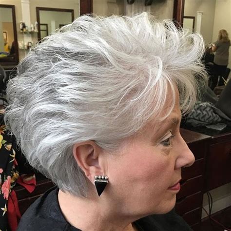 Short Hairstyles For Women Over 50 Gray Hair