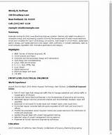 Entry Level Electrical Engineer Resume Photos