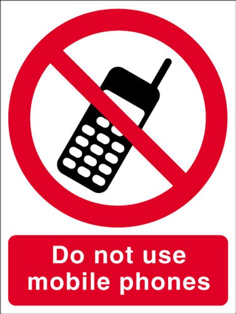 Do Not Use Mobile Phones Signs 2 Safety