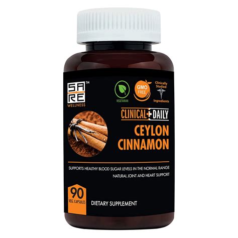 Clinical Daily Ceylon Cinnamon Bark Supplement 500mg Blood Sugar