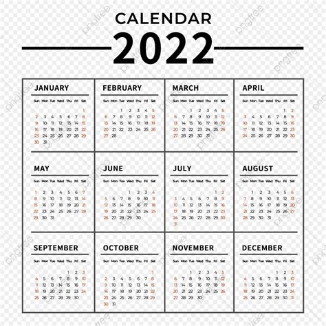 2022 캘린더 2022 월간 일별 노트 일러스트 책 일러스트 2022 달력 달 Png 일러스트 및 벡터 에 대한 무료