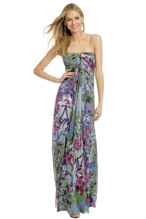 Nicole Miller Angelina Wildflower Maxi Colorful Dresses Bridal