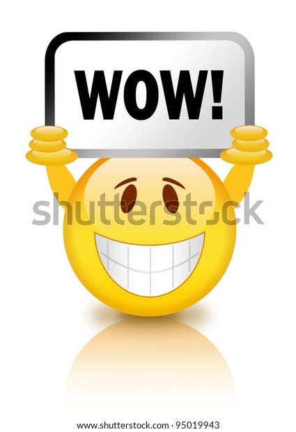 Smiley Wow Sign Stock Illustration 95019943