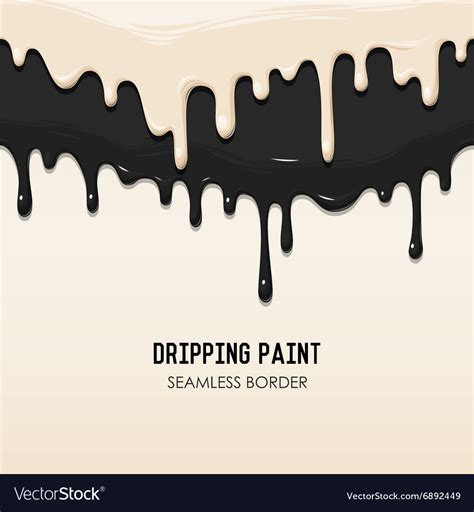Dripping Paint Seamless Border Royalty Free Vector Image