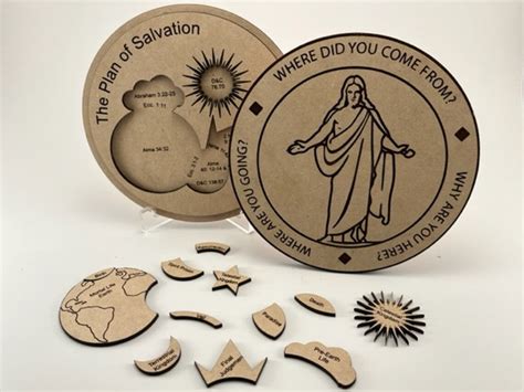 Plan Of Salvation Wood Puzzle Missionary Teaching Aid Etsy