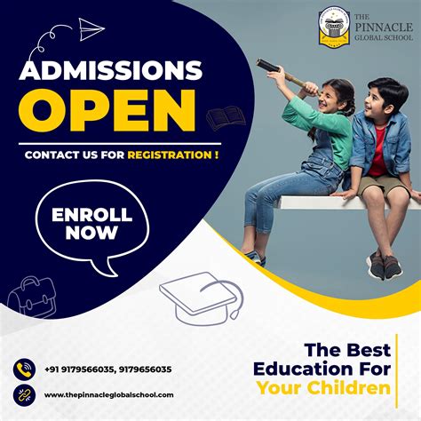 Admissions Open School Advertising School Brochure Education Poster