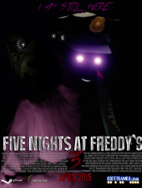 Fnaf 3 Fan Made Poster Five Nights At Freddys Five Night Know Your