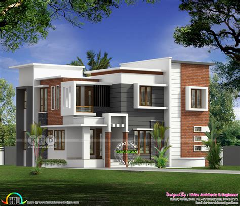 Flat Roof Modern 4 Bedroom House In 2250 Sq Ft Kerala Home Design And