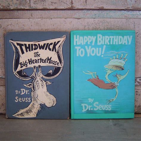 Set Of 2 Vintage Dr Seuss Books Thidwick The Big Hearted Moose And