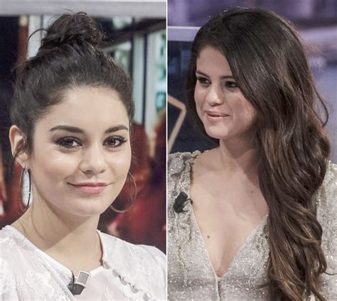 Vanessa Hudgens And Selena Gomezs Hair — Messy Bun Verses Loose Waves