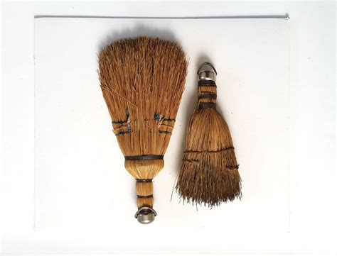 Antique Whisk Brooms Two Vintage Brooms Old Straw Brooms Etsy