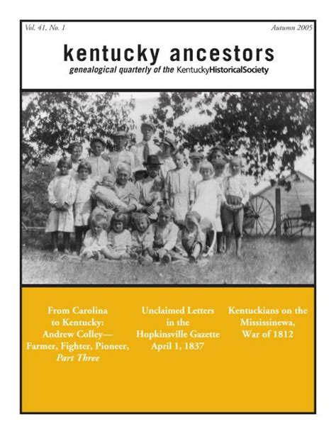 Kentucky Ancestors E Archives Home