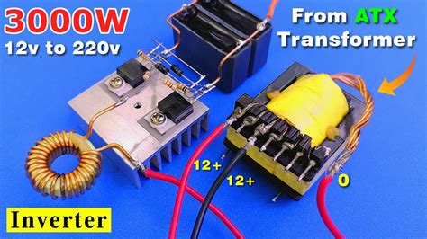 How To Make 12v Dc To 220v Ac Inverter 12v To 220v From Atx Power Supply 12v 220v Inverter