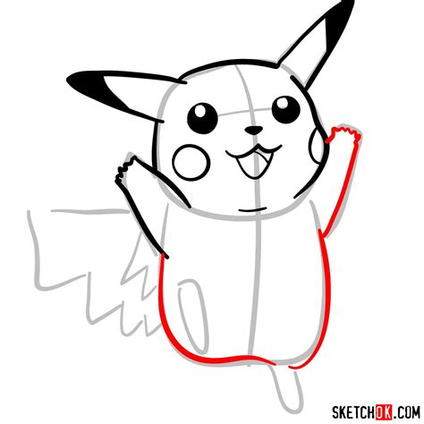 How To Draw Dancing Pikachu Pokemon Sketchok Easy Drawing Guides
