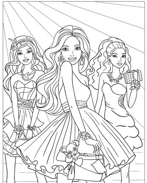 Printable 30 Pages Barbie Coloring Book Download Now Etsy