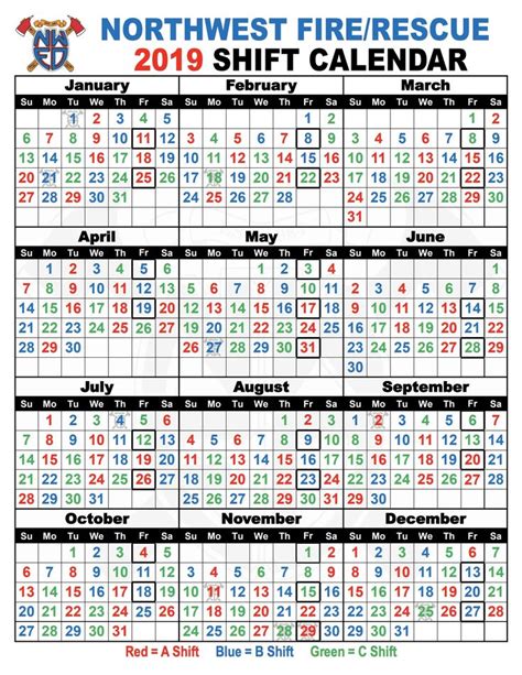 Firefighter Shift Calendar 2022 Example Calendar Printable