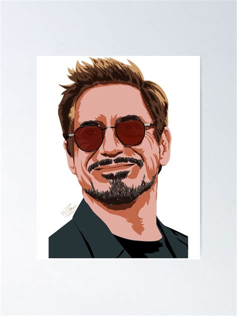 Robert Downey Jr Vector Art Poster By Harsh999 Redbubble