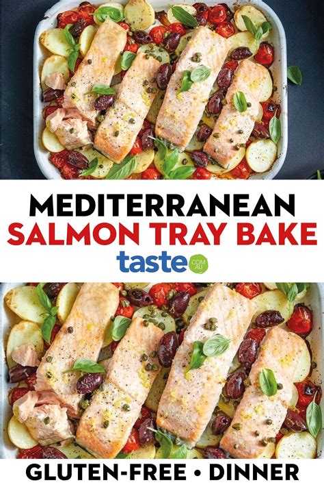 The temperature of heating required to bake salmon will largely depend on the size of the fish you have. Mediterranean salmon tray bake | Recipe | Salmon tray bake ...