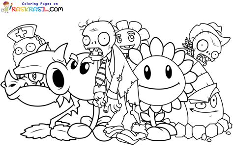 Plants Vs Zombies Coloring Pages Kostenlos