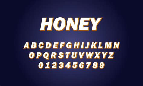 Honey Font Alphabet 2280925 Vector Art At Vecteezy