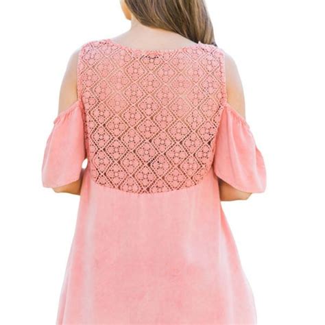 Hualong V Neck Ladies Cold Shoulder Tops Online Store For Women Sexy Dresses