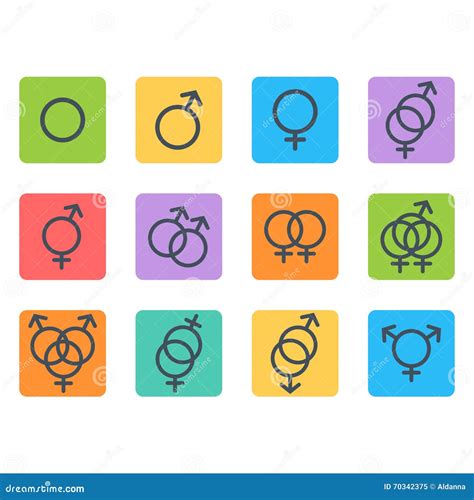 sexual orientation icons stock vector illustration of heterosexual 70342375