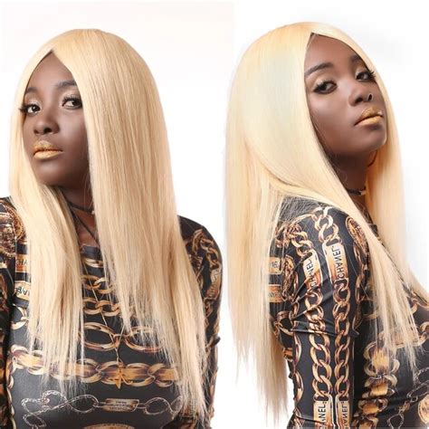 Ms Love 613 Blonde 360 Lace Frontal Wig Straight Lace Front Human Hair Wigs Full Lace Wigs With