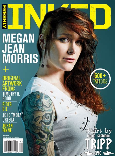 Megan Jean Morris Wearing The Safety Pin Tee On The Cover Of Freshly Inked Magazine Megan Jean
