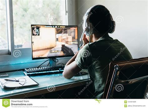 Teenager Playing Counter Strike Video Game On Pc Editorial Stock Image Image Of Entertainment