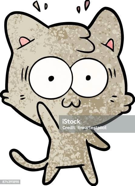Cartoon Surprised Cat Stock Illustration Download Image Now Animal