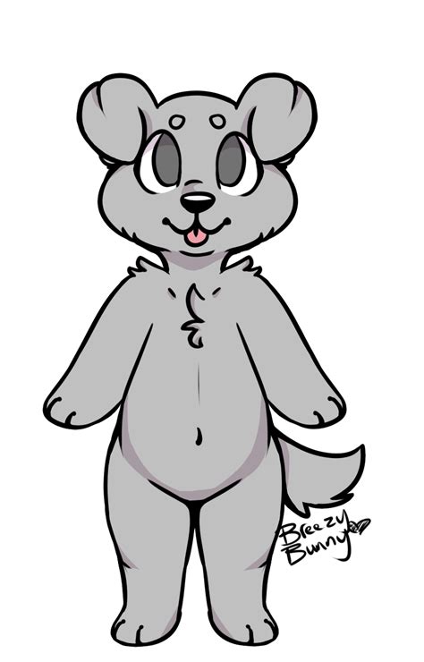 Chibi Puppy Anthro Lineart By Breezybunny On Deviantart