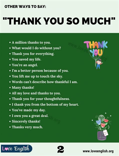 Thank You So Much 33 Different Ways To Say Thank You So Much Love English English