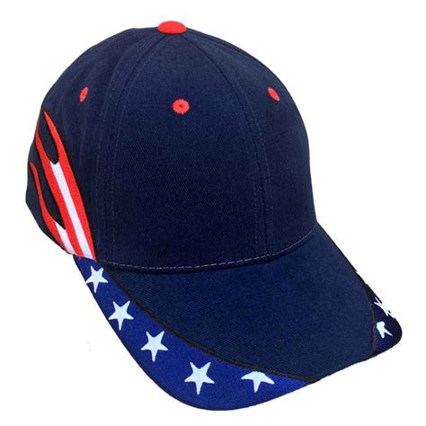 American Flag Usa Us Stream Patriotic Stars Flames Embroidered