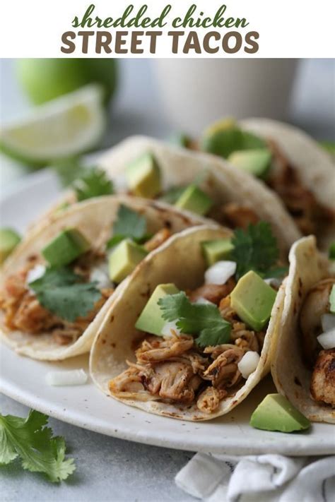 Those kinds of dinners that are your answers to your too tired to cook, don't want to cook, sick of cooking days. Shredded Chicken Street Tacos | Recipe | Street tacos ...