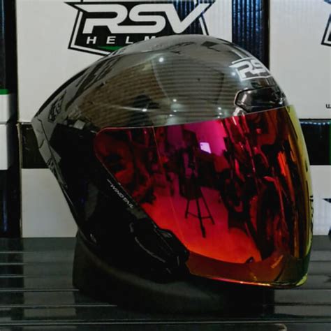 Promo Helm Rsv New Windtail Carbon Glossy Helm Half Face Clear Xl