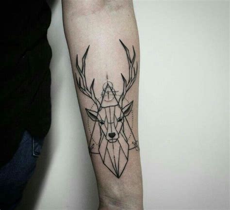 Geometric Deer Tattoo More Retro Tattoos Mini Tattoos Body Art