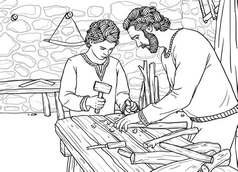 Though leaving is proving to be so sad for her and for us, we wish her well as she moves to ohio, back to where her parents live, where her husband, dustin, was relocated by the company where he works, and where her son, logan, will attend the university of akron starting in the fall. Coloring Pages • The Virtual St. Joseph Altar