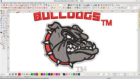 Gonzaga Bulldog Embroidery Logo Youtube