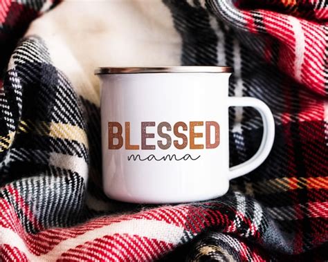 Fall Mug Blessed Mama Mug Fall Coffee Mug Thankful Mama Etsy