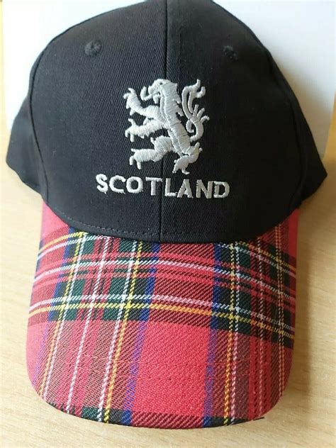 Scotland Lion Rampant Royal Stewart Tartan Baseball Cap