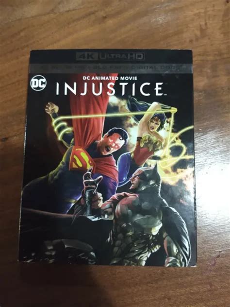 Injustice 4k Ultra Blu Ray Digital 2021 Like New Batman Superman