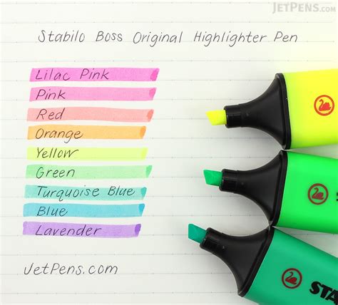 Stabilo Boss Original Highlighter Pen Pastel Materiais Escolares