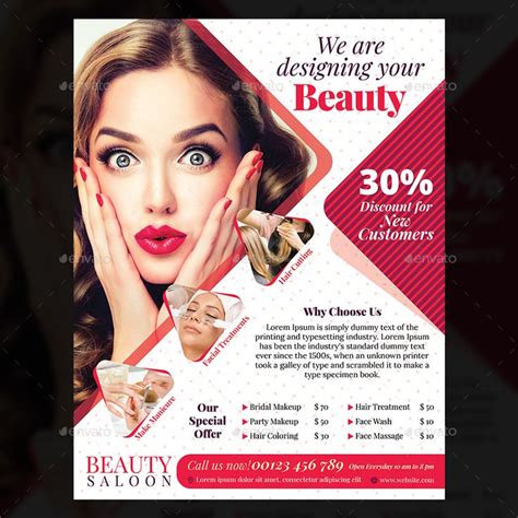 Beauty Salon Flyer Beauty Salon Posters Beauty Posters Skin Care Salon