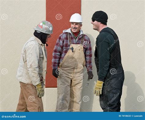 Workers Laughing Together Stock Photo Image Of Adult 7418632