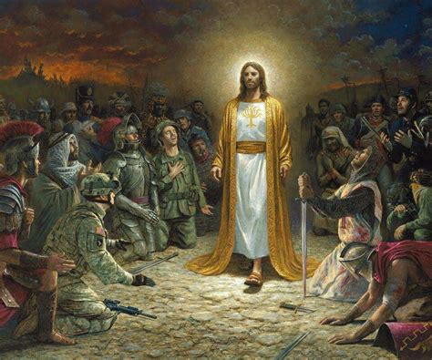 Jesus Walks Amongst Our Soldiers Past N Present Christ Jon