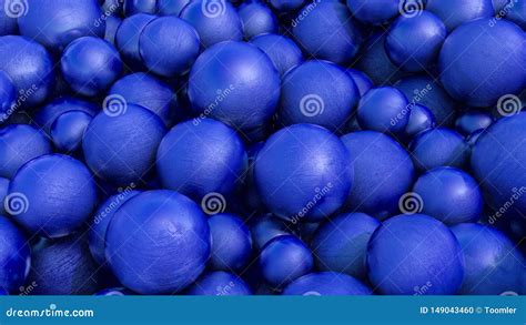 Abstract Three Dimensional Background Of Blue Spheres With Texture 3d