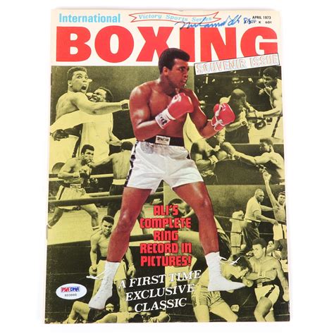 Lot Muhammad Ali Autographed 1973 Boxing Magazine PSA DNA