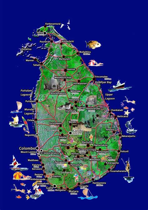 Detailed Travel Map Of Sri Lanka Sri Lanka Asia Mapsl