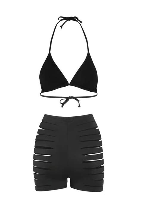 Lovely Hollow Out Black Bathing Suit Two Piece Swimsuitlw Fashion Online For Women