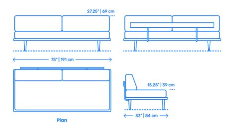 Nelson Daybed Back Bolsters Dimensions And Drawings Dimensionsguide